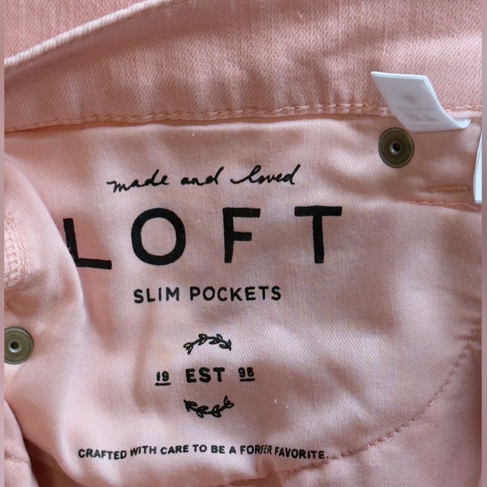 LOFT Women's Skinny Jeans in Light Pink - Picture 5 of 5